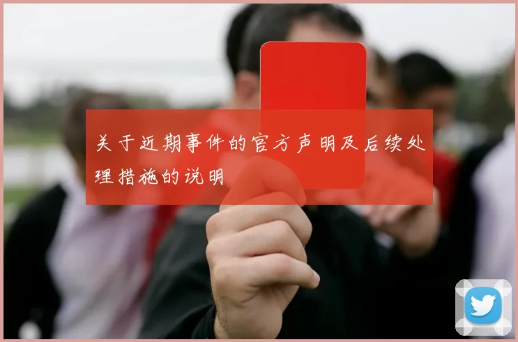 关于近期事件的官方声明及后续处理措施的说明